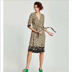 Zara Crossed Floral Dress